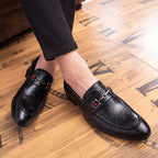 Herren Elegante Mokassins aus hochwertigem Leder mit modischem Schnallenverschluss R&B