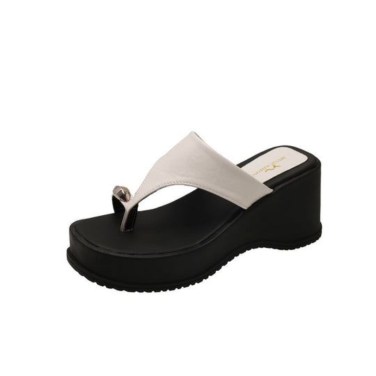 Damen Wedge-Sandaletten mit dekorativem Riemen und komfortablem Fußbett R&B