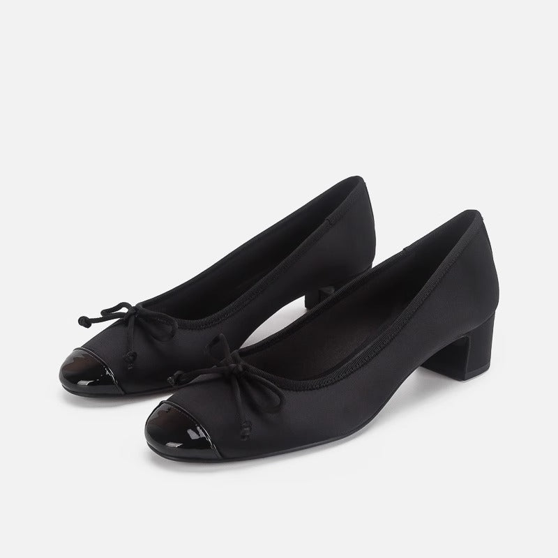 Damen Ballerinas mit elegantem Schleifendetail und glänzendem Obermaterial R&B