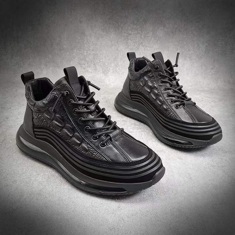 Damen Sportliche High-Top Sneaker aus hochwertigem Leder im modernen Design R&B