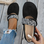 Damen bequeme Mokassins mit dekorativem Riemendesign R&B