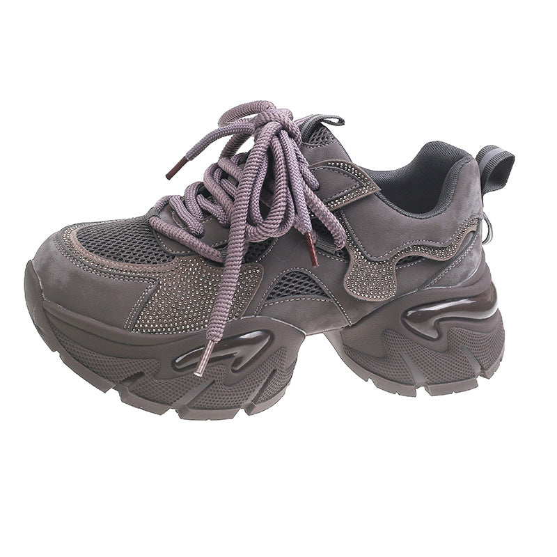 Damen Sportliche Chunky Sneakers mit atmungsaktivem Obermaterial und rutschfester Sohle R&B