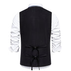 Herren elegante Weste mit doppelter Knopfleiste und praktischen Taschen