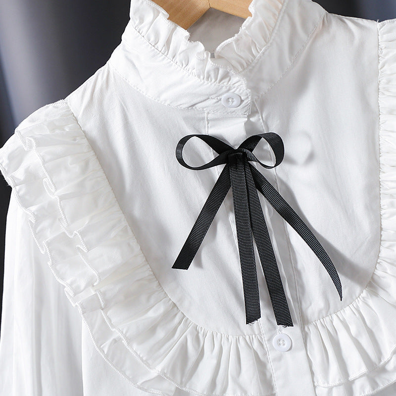 Mädchen verspielte Bluse mit Rüschendetails R&B