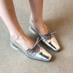 Damen elegante Slipper mit modischem Schnürdesign