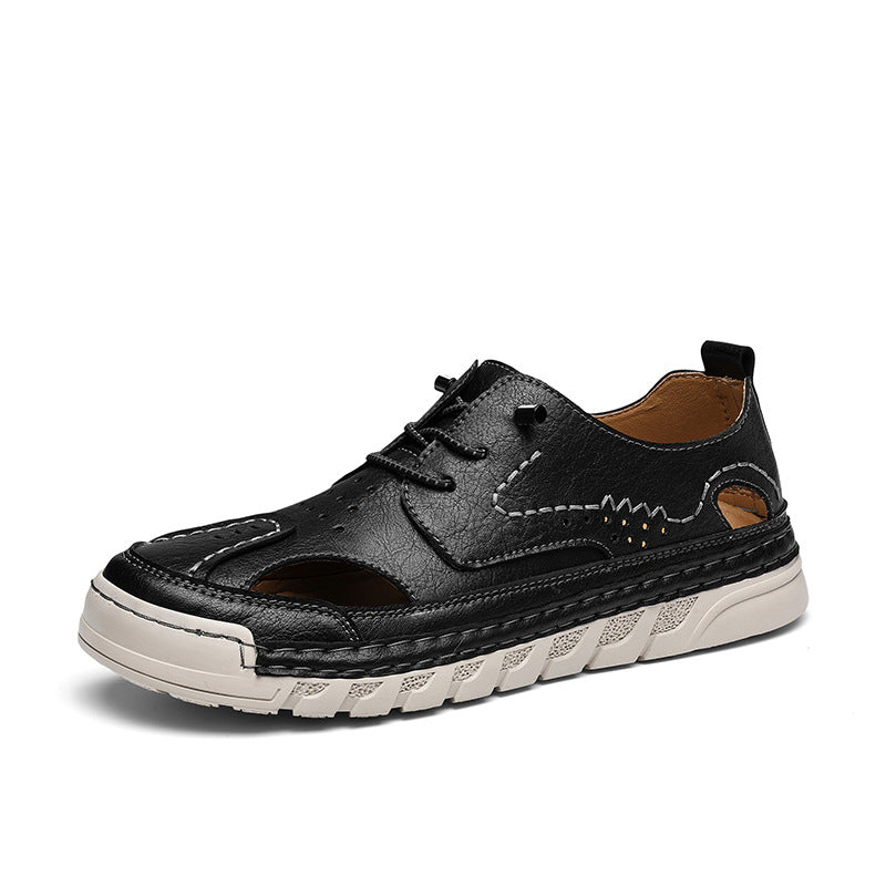 Herren Orthopädische Ledersandalen mit verstellbarem Riemensystem R&B
