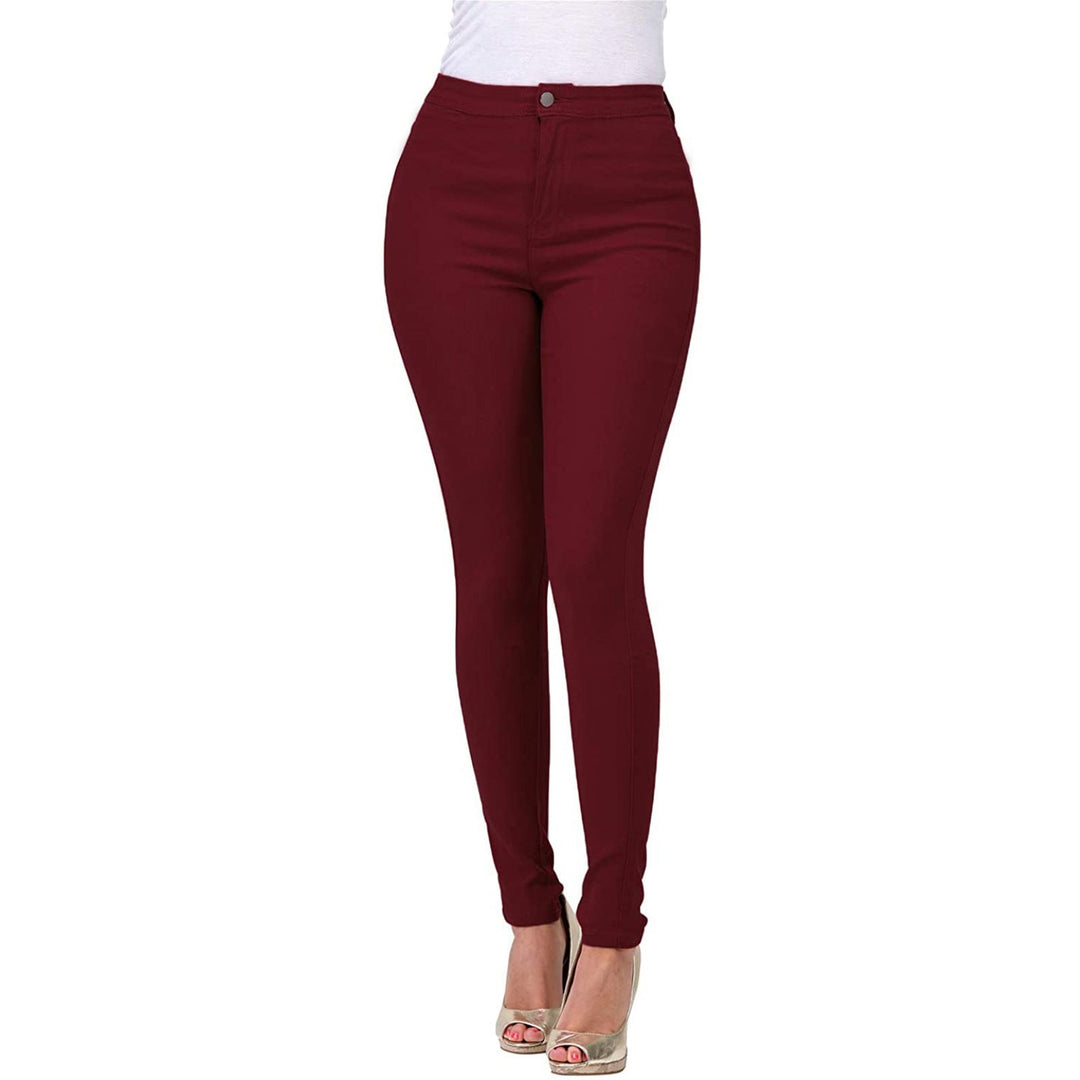 Damen Hoch geschnittene Skinny Jeans mit elastischem Stretch R&B