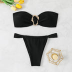 Damen Bandeau-Bikini mit eleganten Ringdetail von R&B