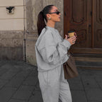 Damen Bequemer Sportanzug mit weitem Schnitt und modischen Details R&B