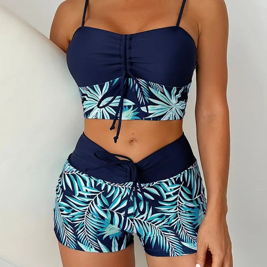 Damen Sportliches Bikini-Top mit Shorts R&B
