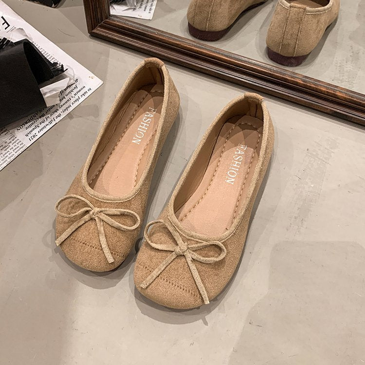 Damen klassische Ballerinas mit dekorativem Schleifenakzent R&B