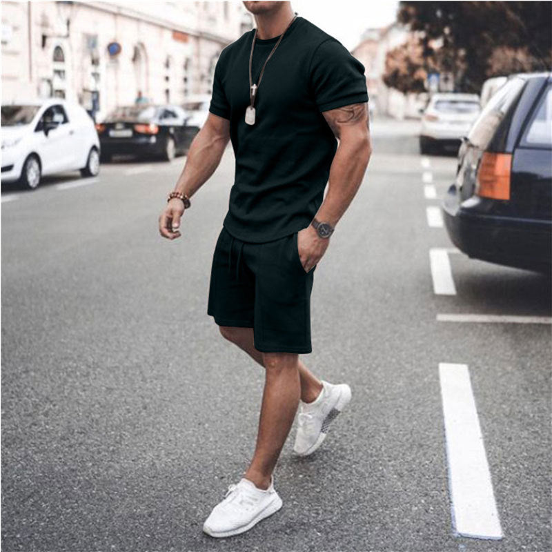 Herren sportliches Kurzarm-Set aus atmungsaktivem Material R&B