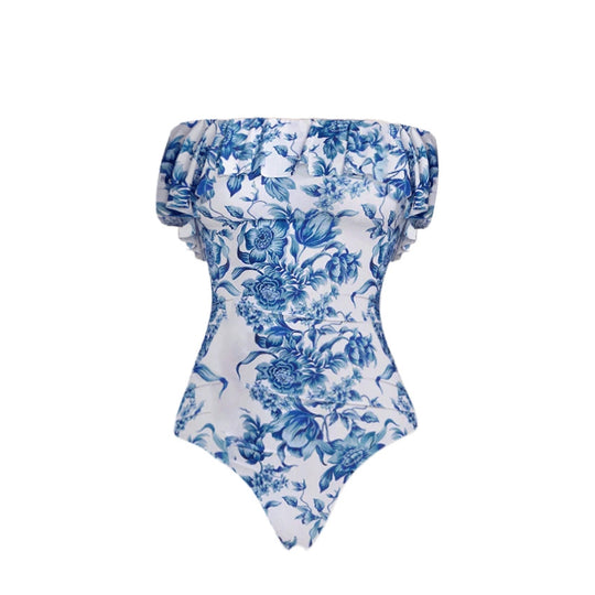 Damen Hoch tailliertes Bikiniset mit floralem Design R&B