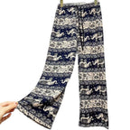 Damen Haremshose mit buntem Elefantenmuster