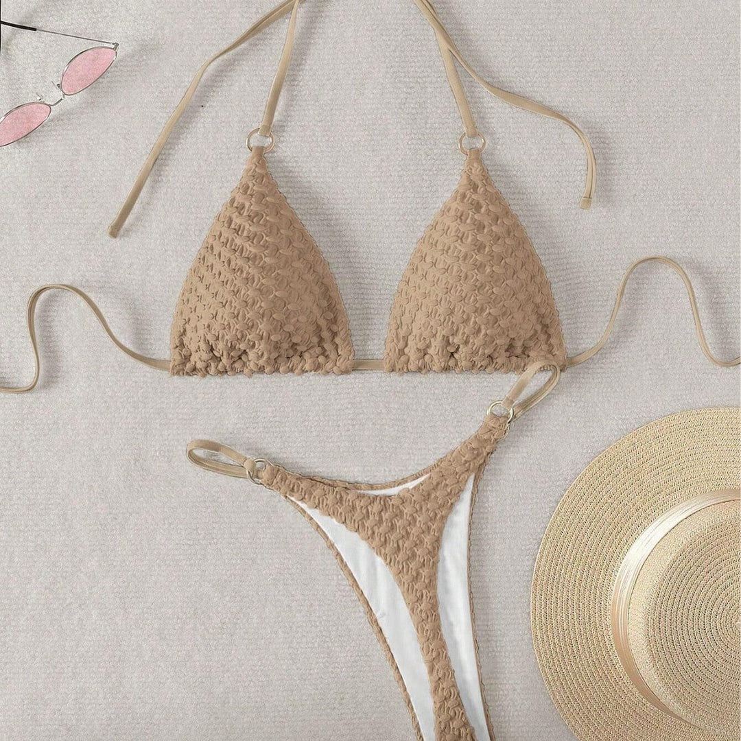 Damen Triangel-Bikini mit raffiniertem Texturenmix R&B