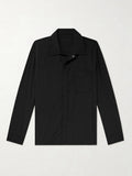 Damen modische Langarm-Hemdjacke mit Tasche R&B