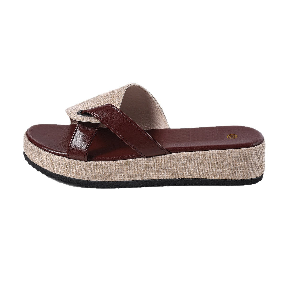 Damen bequeme Schlappen mit modischem Faltendesign