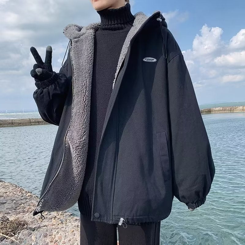 R&B | Wendbare Fleece-Parka Gemütlicher Winterstil Fleece-Wendejacke Für Kalte Tage