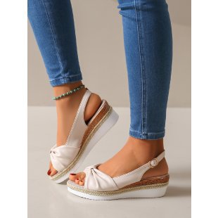 Damen Wedge-Sandaletten mit elegantem Knoten-Design R&B