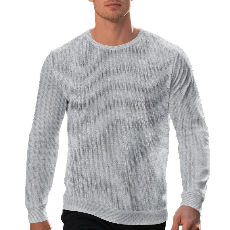 Herren lässiger Rundhalspullover mit strukturiertem Design R&B