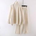 Damen Strickensemble mit Rollkragen und Reißverschluss