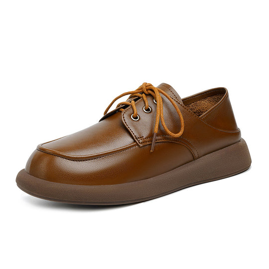 Damen elegante Schnürschuhe aus hochwertigem Kunstleder mit rutschfester Sohle R&B