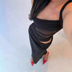 Damen Elegantes Slip Dress mit asymmetrischem Schnitt R&B
