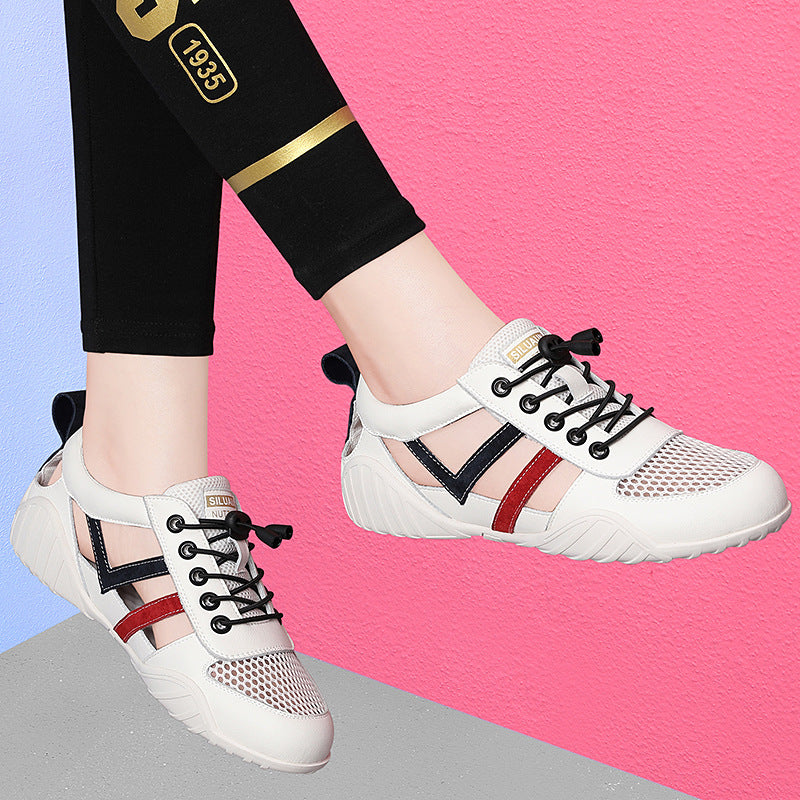 Damen atmungsaktive und sportliche Freizeitsneakers mit flexiblem Sohlendesign R&B