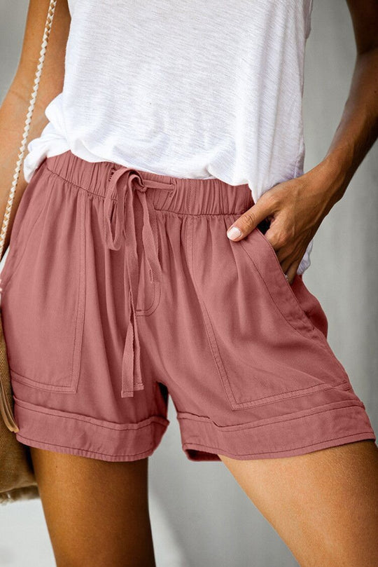 Damen Bequeme Sommer-Shorts mit elastischem Bund und praktischen Taschen R&B