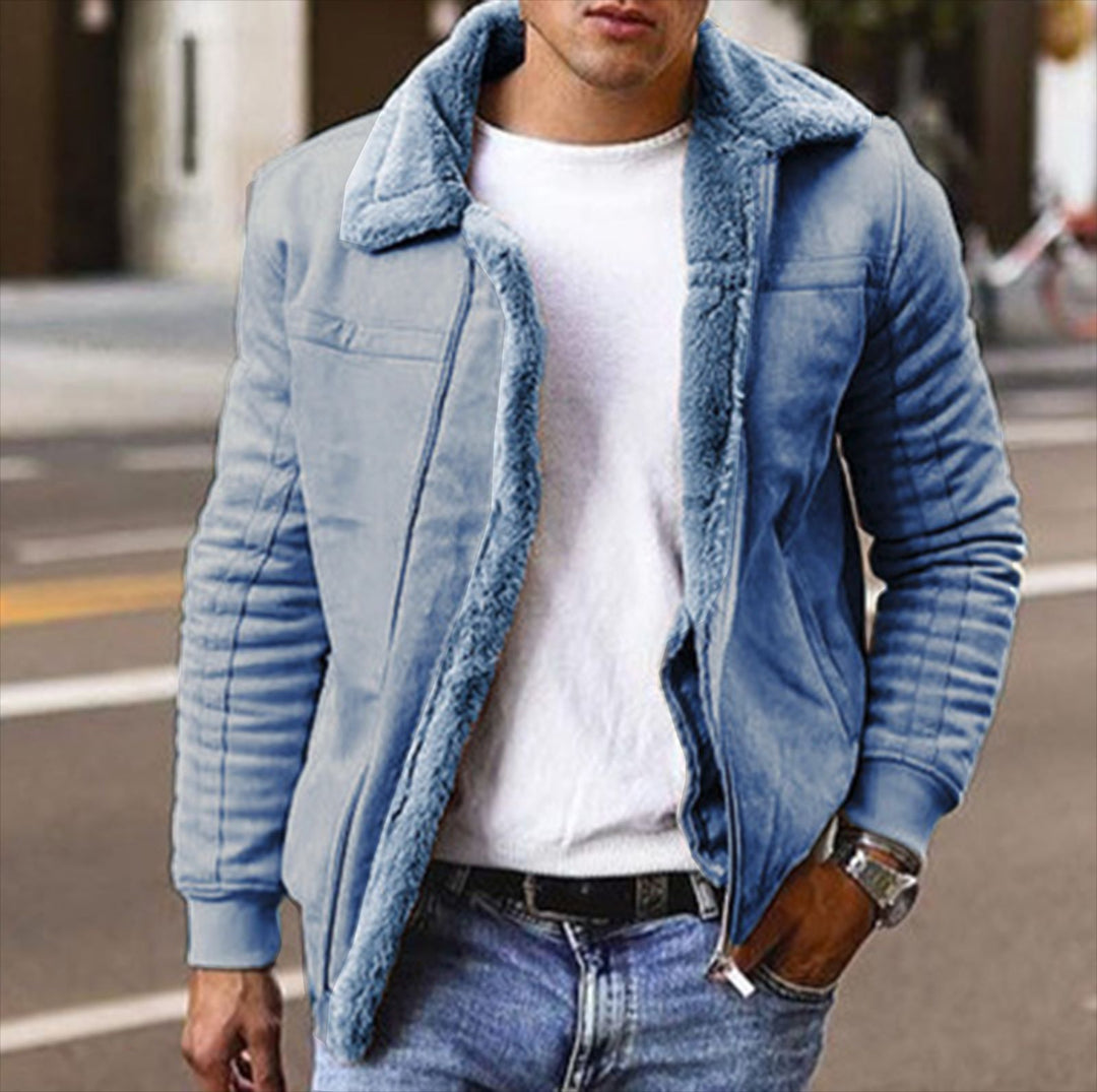 Herrenjacke mit wärmendem Sherpa-Futter R&B