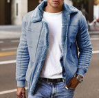 Herrenjacke mit wärmendem Sherpa-Futter