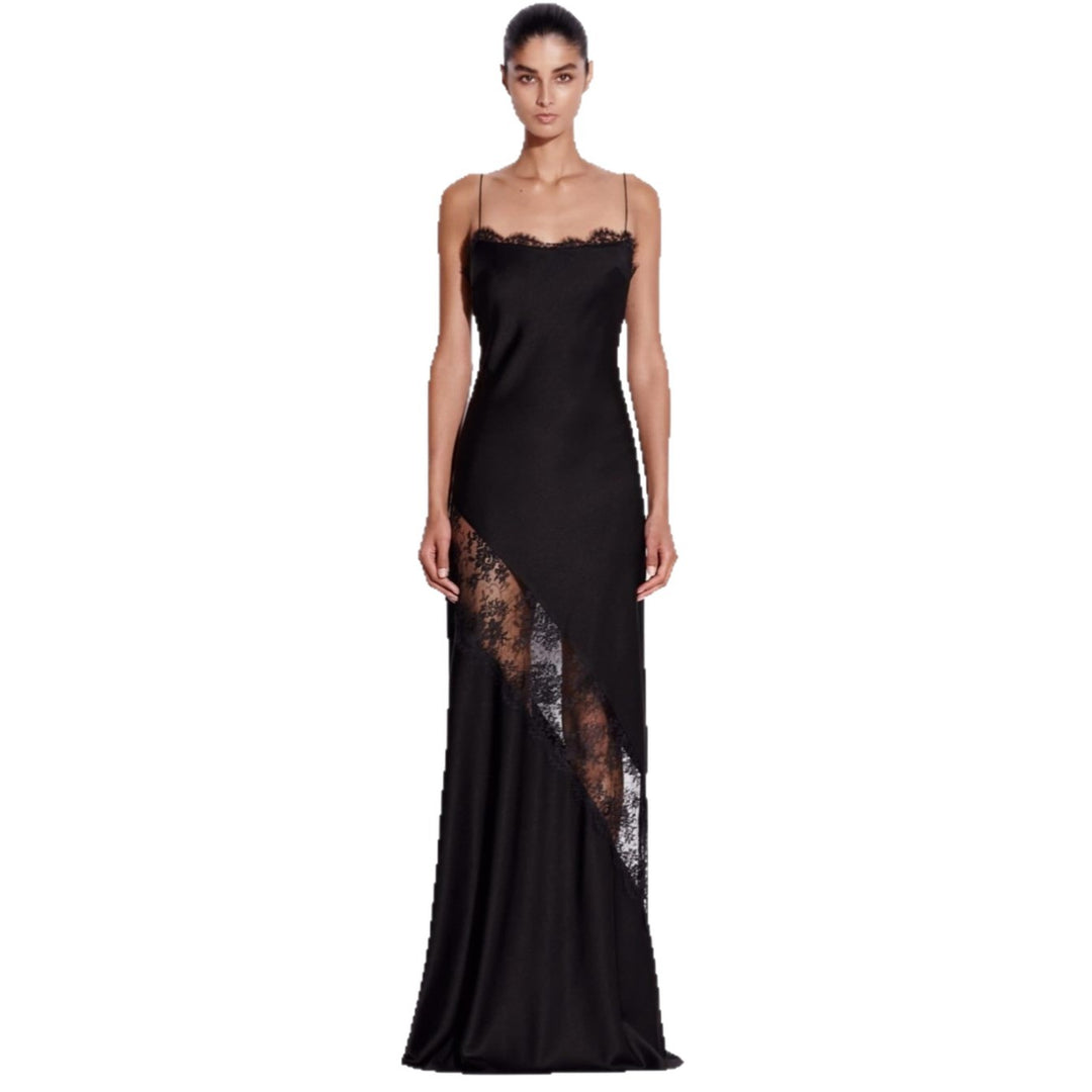 Damen Elegantes Abendkleid mit raffiniertem Spitzenbesatz R&B