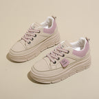 Damen modische Plateau Sneakers mit weicher Dämpfung und atmungsaktiver Obermaterialstruktur R&B
