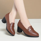 Damen elegante Loafers mit glänzender Dekoration