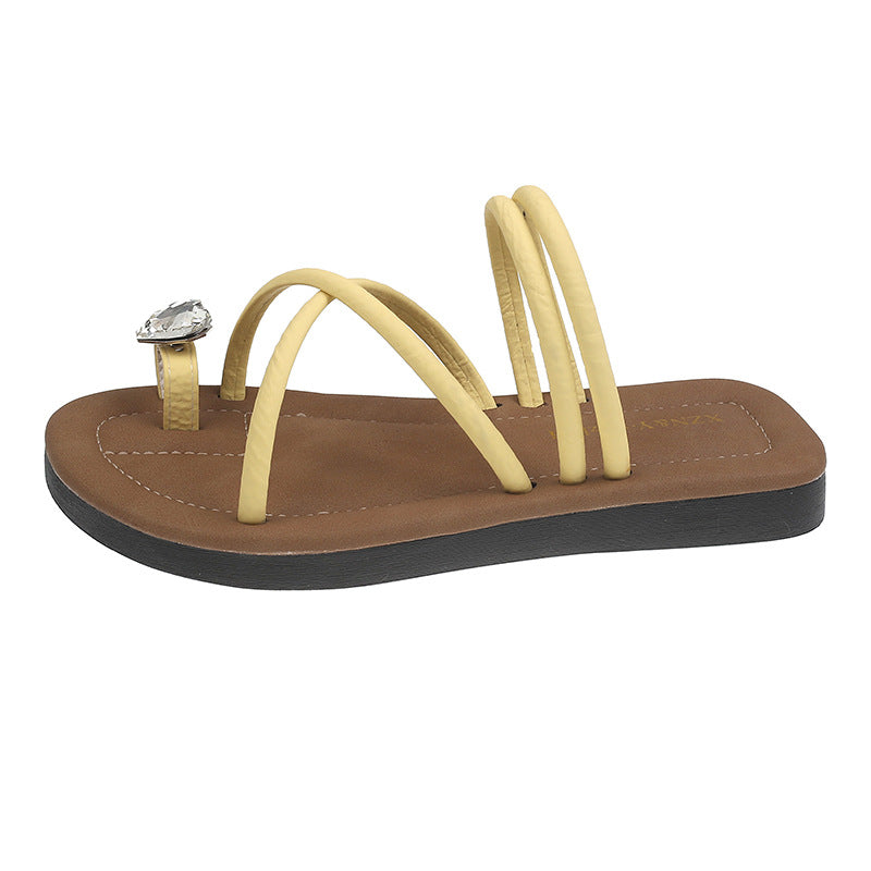 Damen modische Flip-Flops mit elegantem Herzschmuck und komfortablen Riemen EB