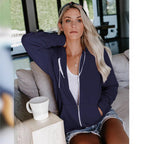 Damen Bequeme Kapuzenjacke mit klassischem Schnitt und praktischen Taschen R&B