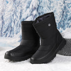 Damen isolierte Winterstiefel mit rutschfester Sohle und praktischem Schnellverschluss R&B