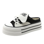 Damen modische Plateau Sneaker mit abnehmbaren Riemen R&B