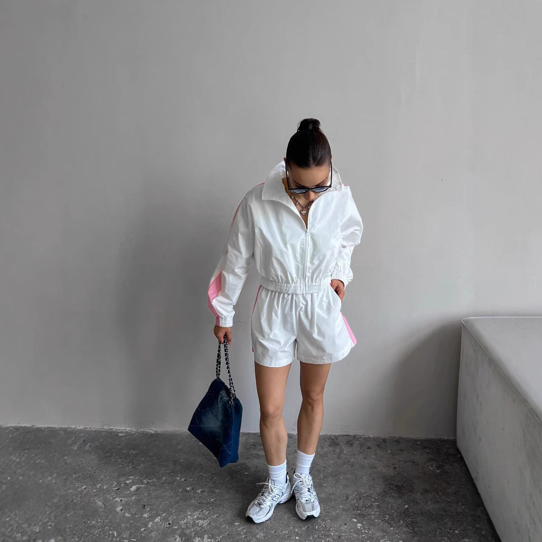 Damen Sportliche Kurzjacke mit elastischem Bund R&B