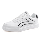 Herren nan niedrig geschnittener Kunstleder-Sneaker mit stoßdämpfender Leichtschaumsohle und gepolstertem Fersenpolster R&B