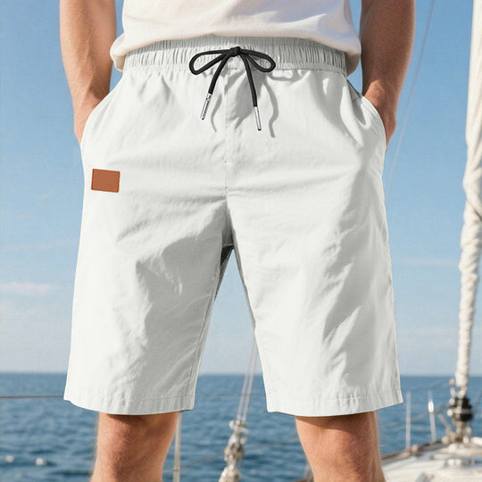 Herren nan schnelltrocknende Badeshorts im Bermuda-Schnitt mit elastischem Bund und Kordelzug R&B