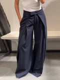 Damen elegante weite Stoffhose R&B