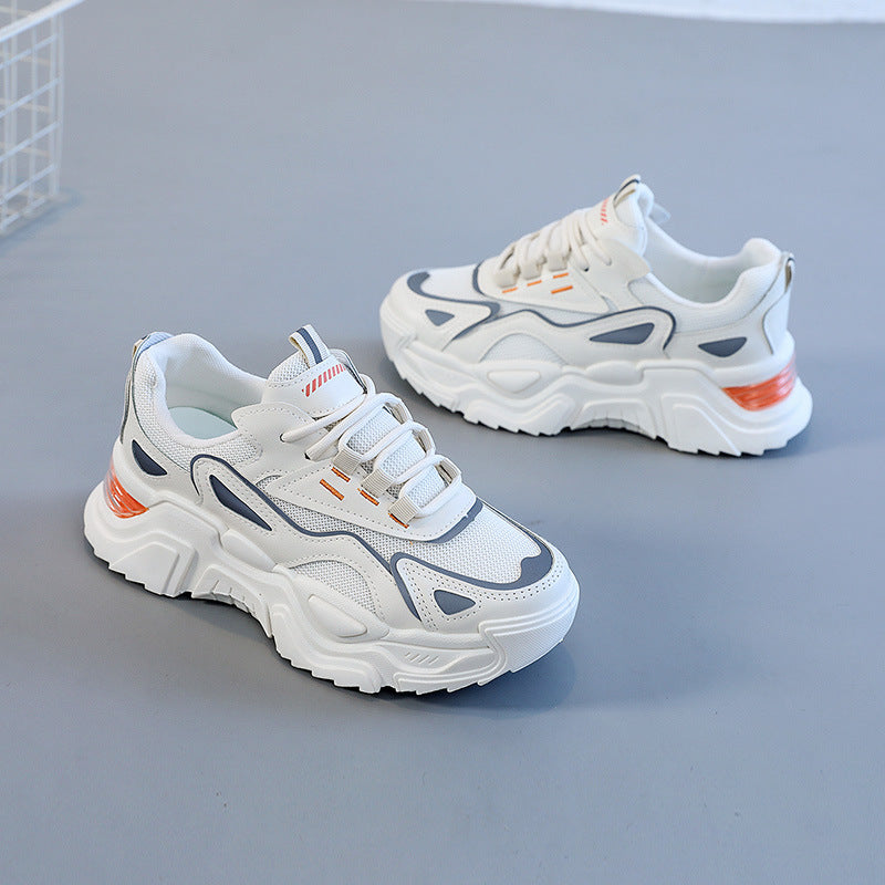 Damen Trendige Chunky Sneakers mit atmungsaktiven Mesh-Einsätzen und dämpfendem Sohlenprofil R&B