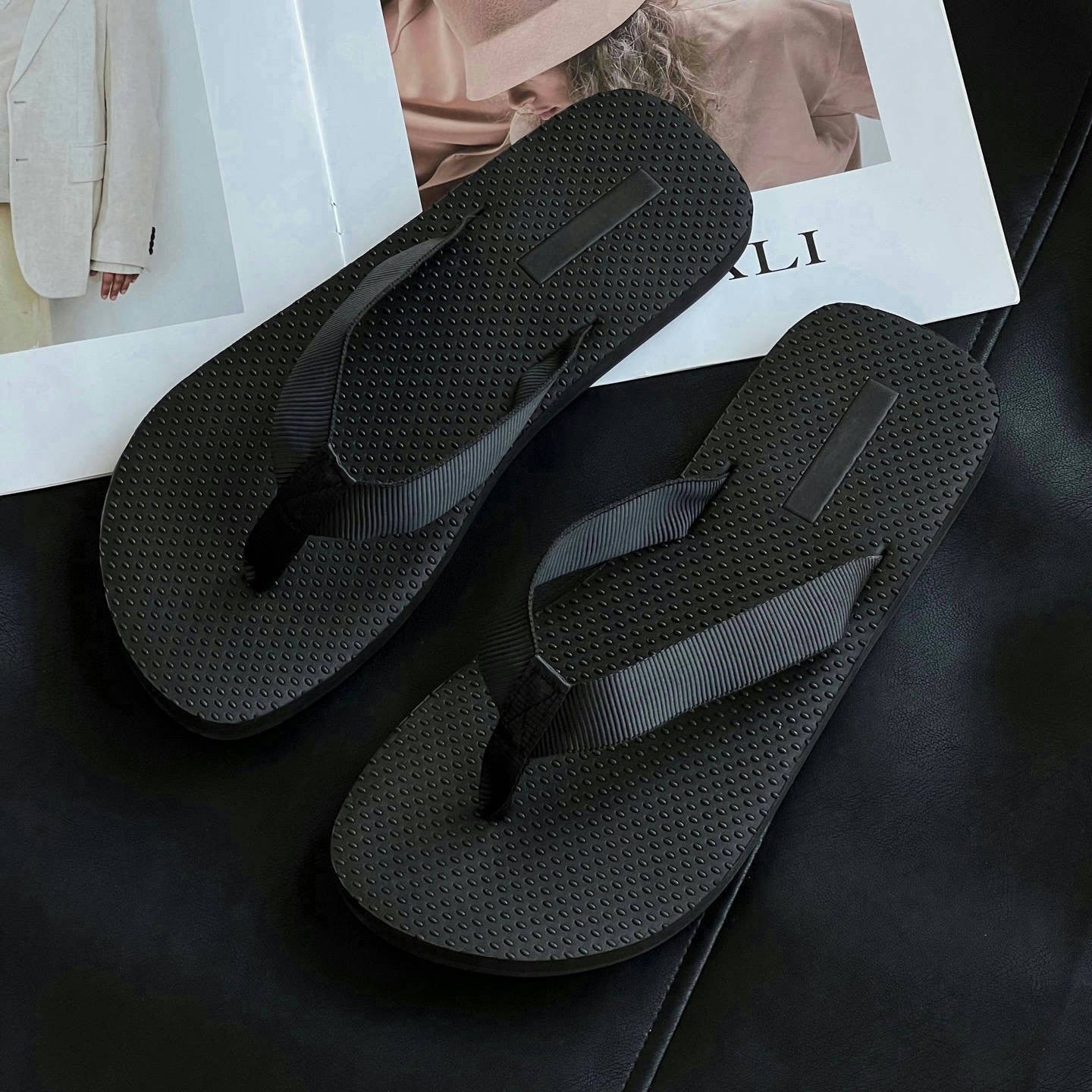 Damen Bequeme Zehentrenner-Sandalen mit rutschfester Sohle R&B