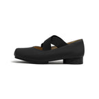 Damen elegante Ballerinas mit elastischen Riemen und glänzender Leder-Oberfläche