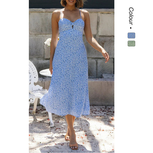 Damen Maxikleid mit verspieltem Blumenmuster und fließendem Schnitt R&B