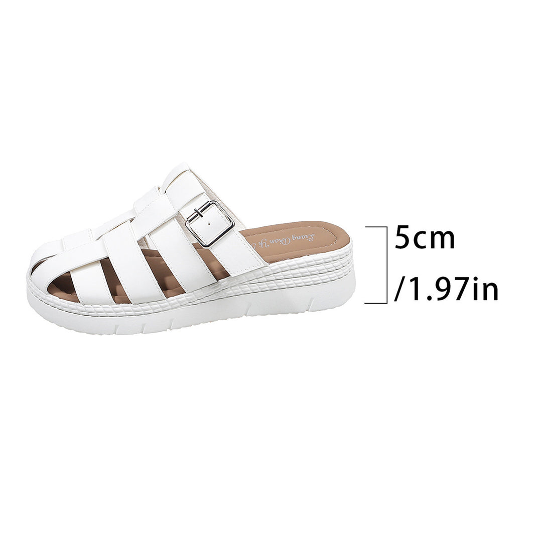 Damen Komfortable Schlüpfsandalen mit verstellbarem Riemen und ergonomischem Fußbett R&B