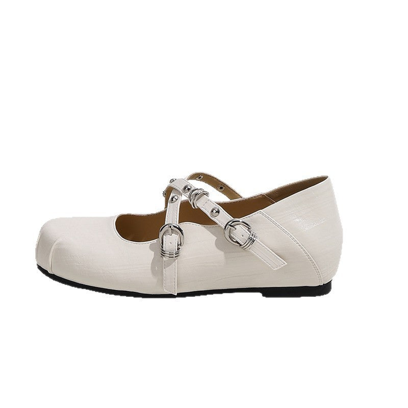 Damen Ballerinas mit modischem Riemchen-Design und hochwertiger Lederverarbeitung R&B