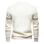 Herren Strickpullover mit modernem Zopfmuster und hohem Stehkragen