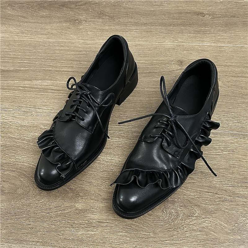Damen Elegante Schnürschuhe mit Rüschendetail R&B